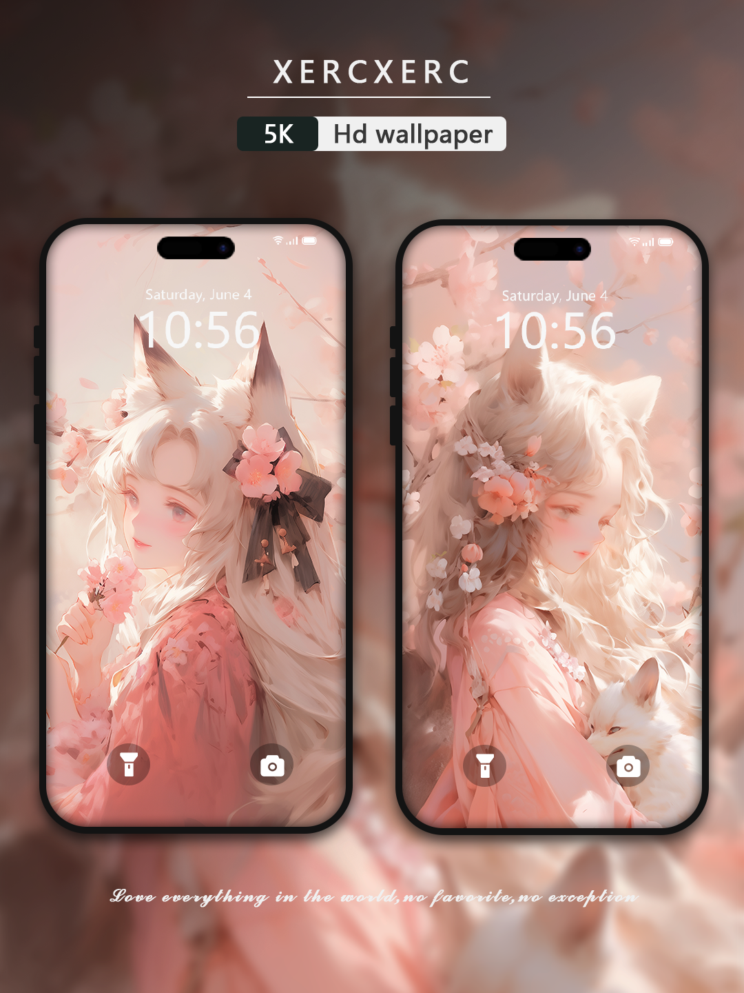 C058 · Oil Painting Style · Fox Fairy Phone Wallpaper