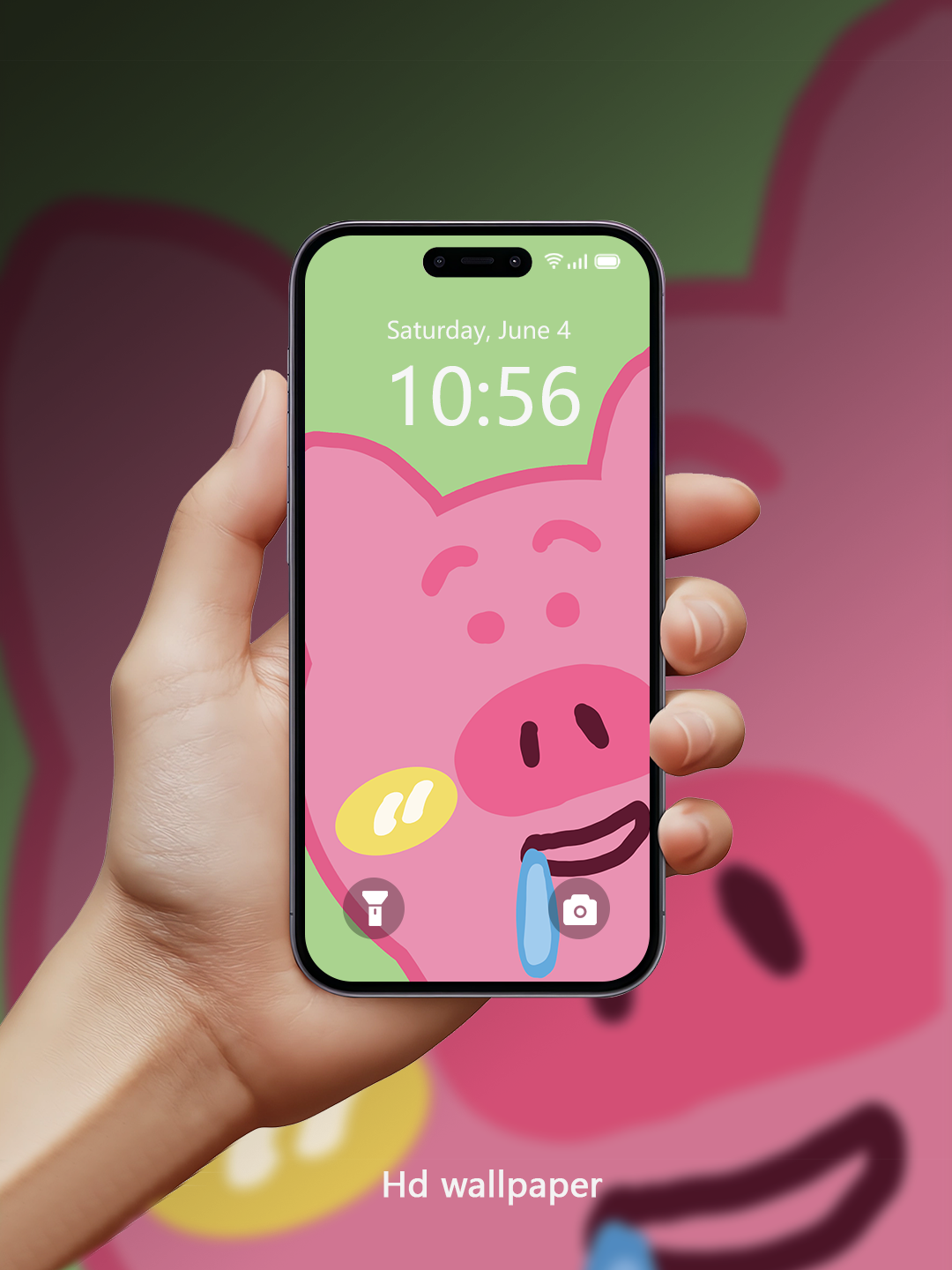 Slobbery Pig HD Wallpaper