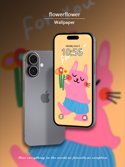 Pink Rabbit 2 HD Wallpaper