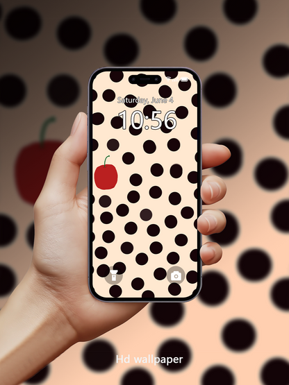 Polka Dot Red Apple HD Wallpaper