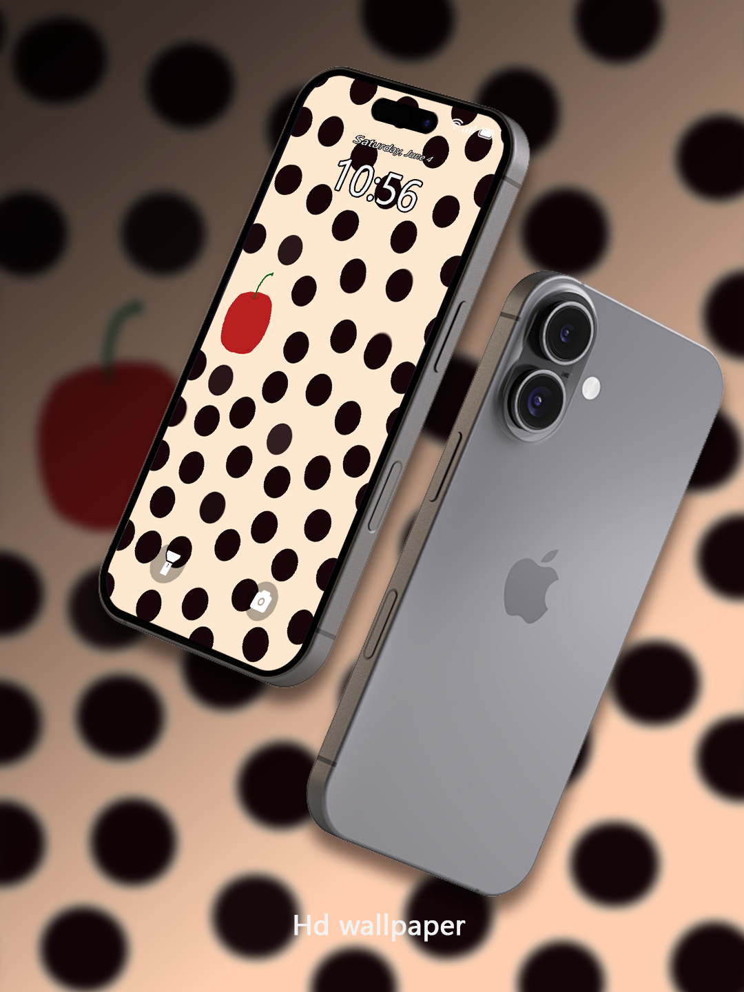 Polka Dot Red Apple HD Wallpaper