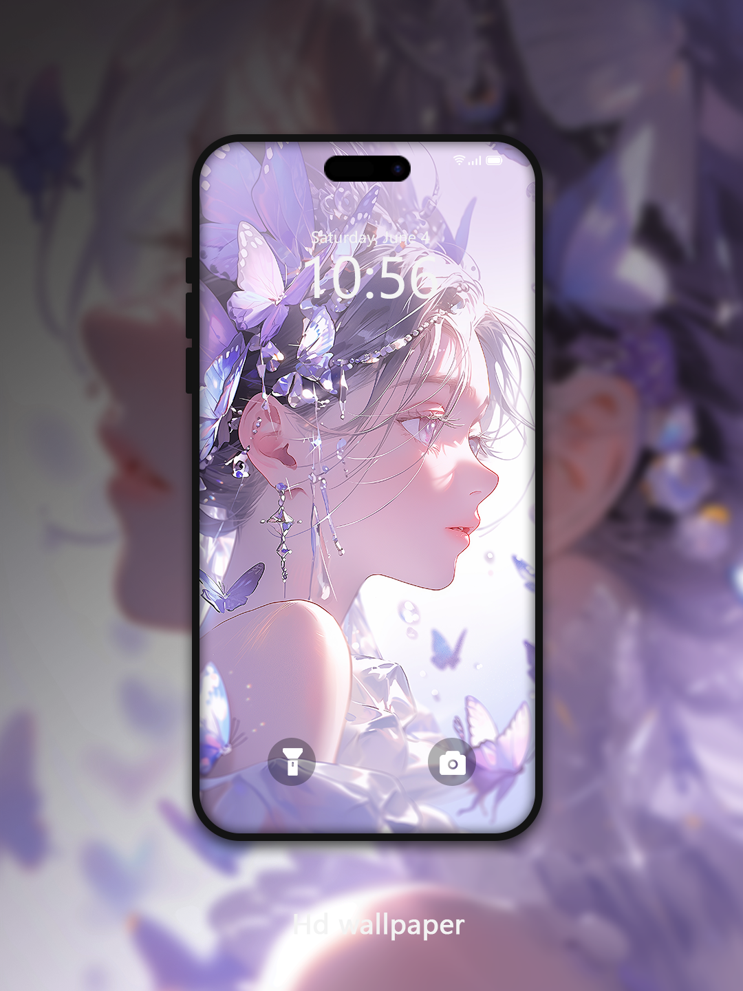 C042 · Dreamy Series · Dazzling Butterfly  Phone Wallpaper