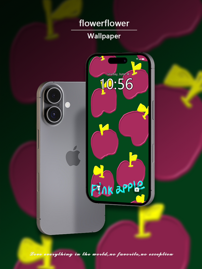 Pink Apple HD Wallpaper