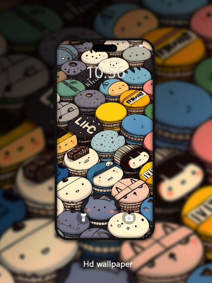 Cartoon Buttons HD Wallpaper