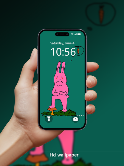 Pink Rabbit 4 HD Wallpaper