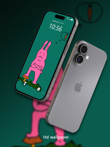 Pink Rabbit 4 HD Wallpaper